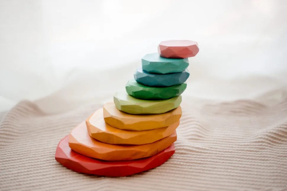 QToys Natural Color Stacking Stones