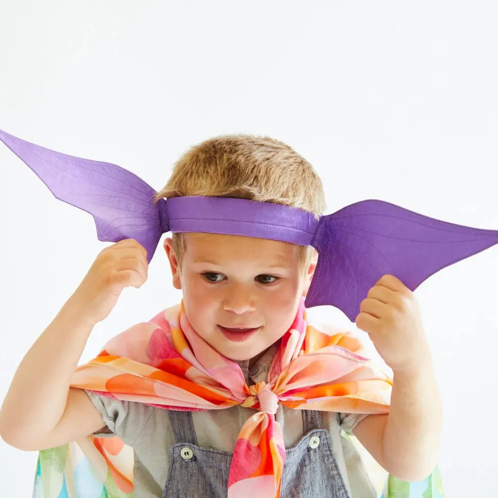Sarah's Silks Ears Dinosaur Purple