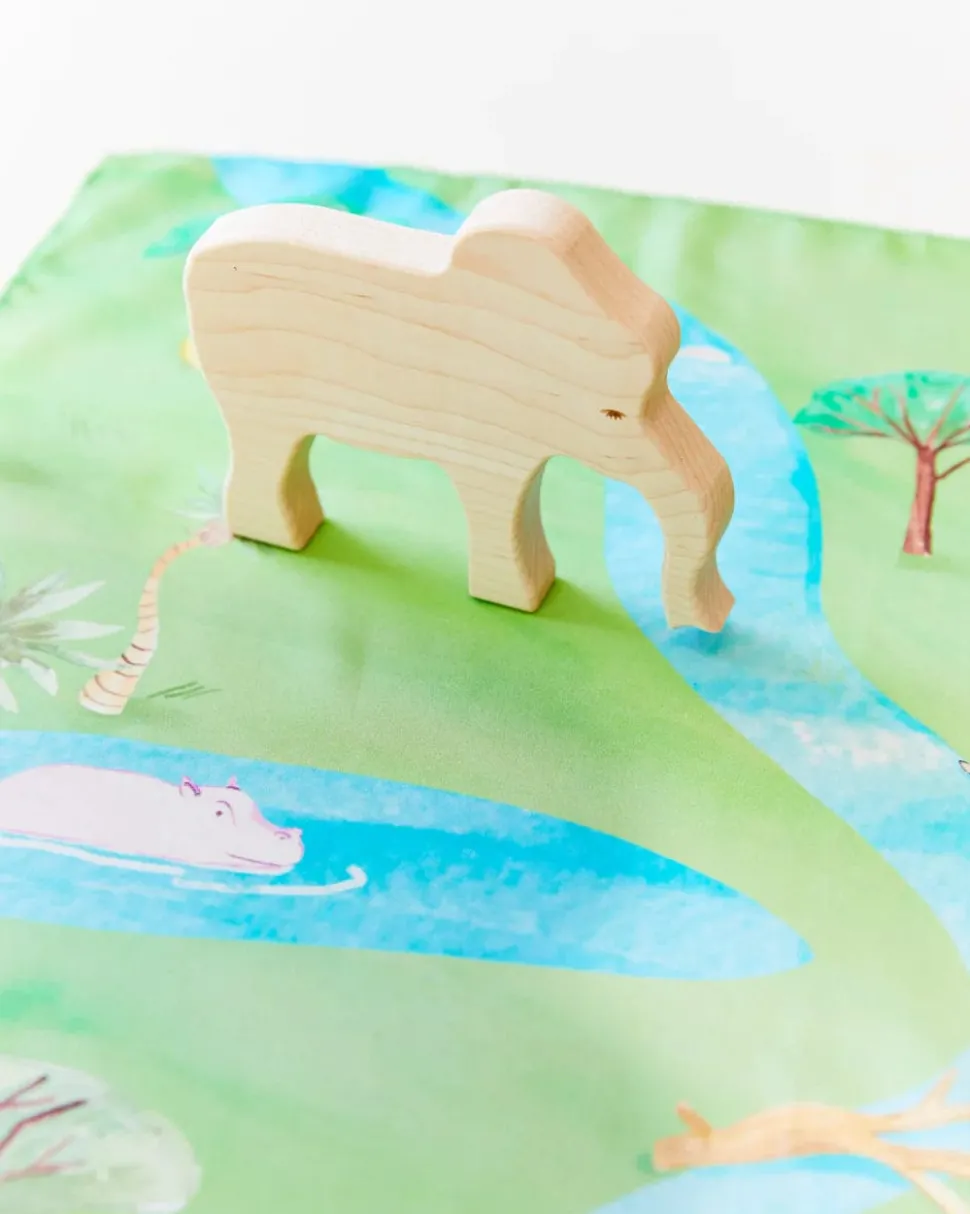 Sarah's Silks Large Wooden Elephant