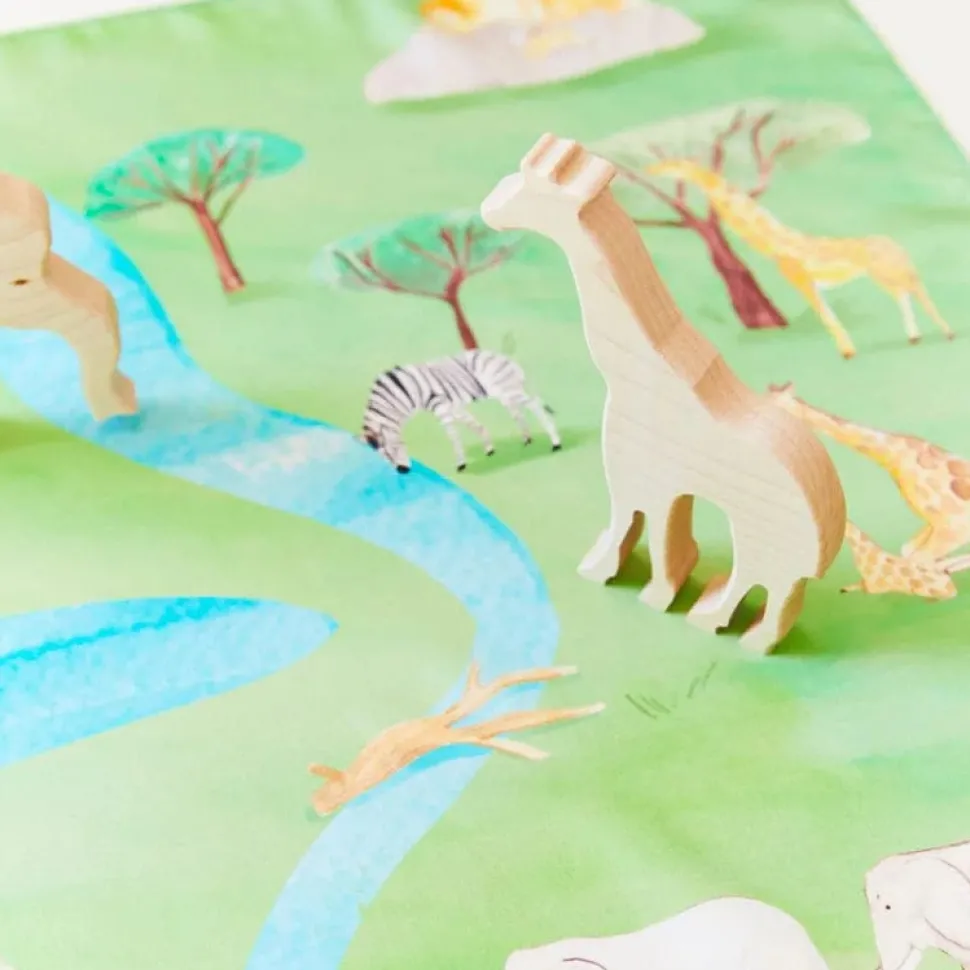 Sarah's Silks Mini Playsilk - Safari Playmap