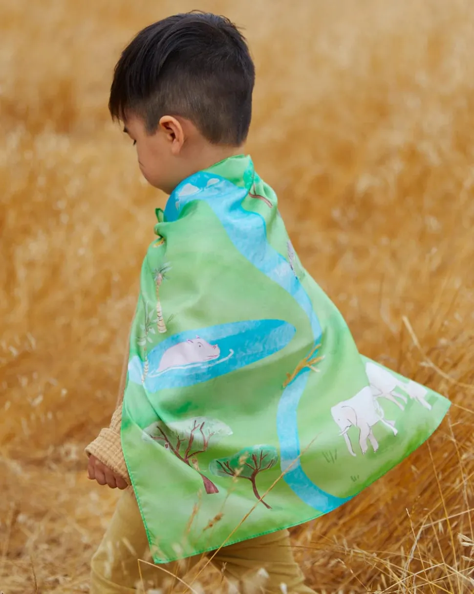 Sarah's Silks Mini Playsilk - Safari Playmap