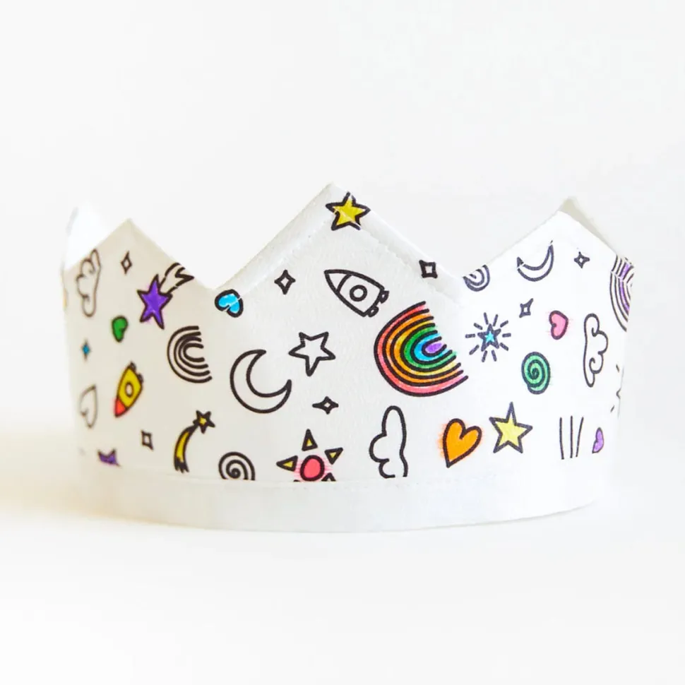 Sarah's Silks Rainbow Sky Coloring Crown