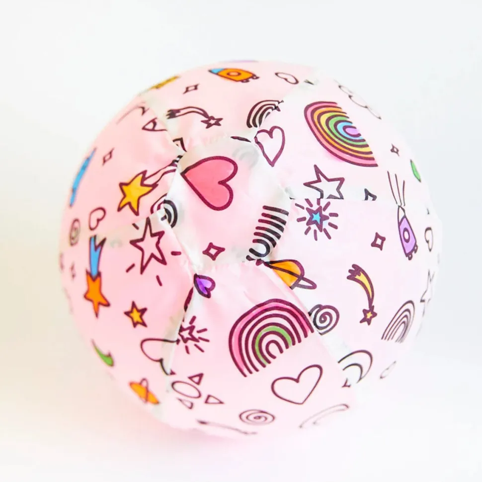 Sarah's Silks Rainbow Sky Coloring Balloon Ball + Playsilk Marker Set