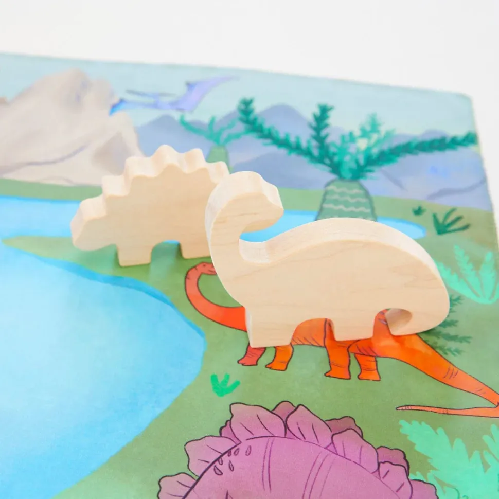 Sarah's Silks Wooden Animal Brachiosaurus (Maple)
