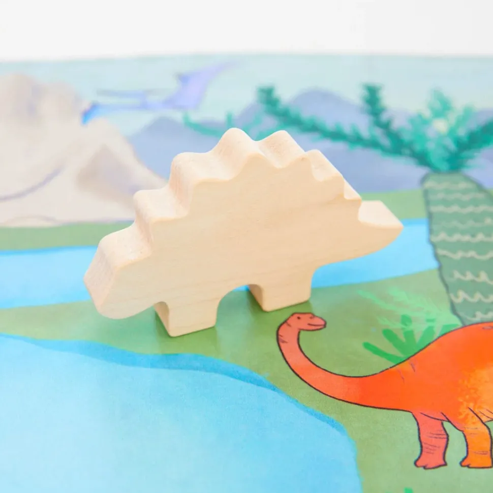 Sarah's Silks Wooden Animal Triceratops