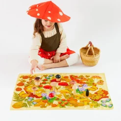 Sarah's Silks Wooden Mushrooms Set