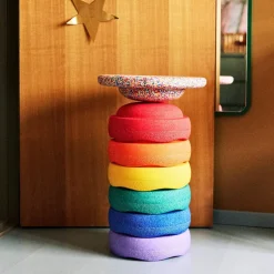 Stapelstein Original Rainbow Classic Set of 7 + Super Confetti Board