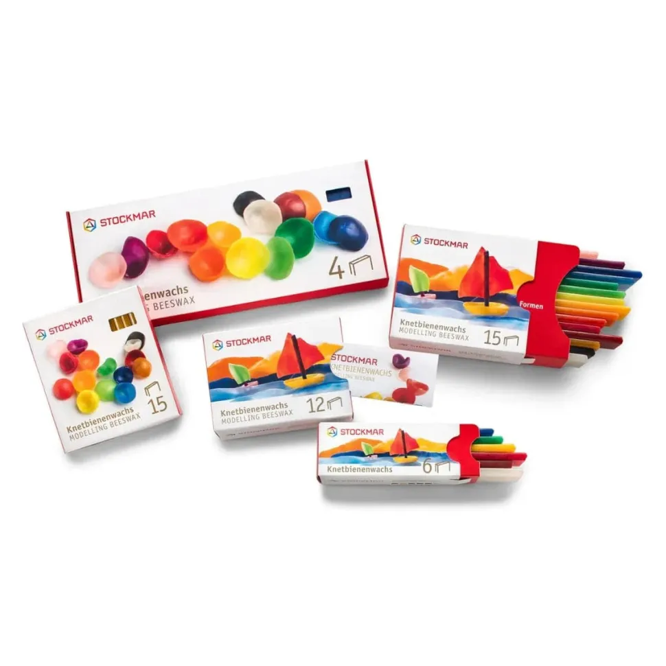 Stockmar Modelling Beeswax 15 Assorted Colours
