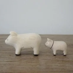 T-Lab Pole Pole Wooden Animal Pair Set - Pig