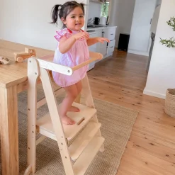 Toypark Folding Learning Tower - Natural