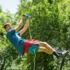 Trelines Zipline Quickset With Brake - Easy Setup and Takedown 30m