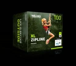 Trelines Zipline Quickset With Brake - Easy Setup and Takedown 30m