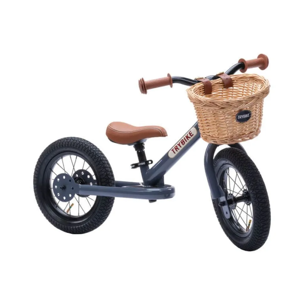 Trybike 2 in 1 Steel Balance Bike - Grey