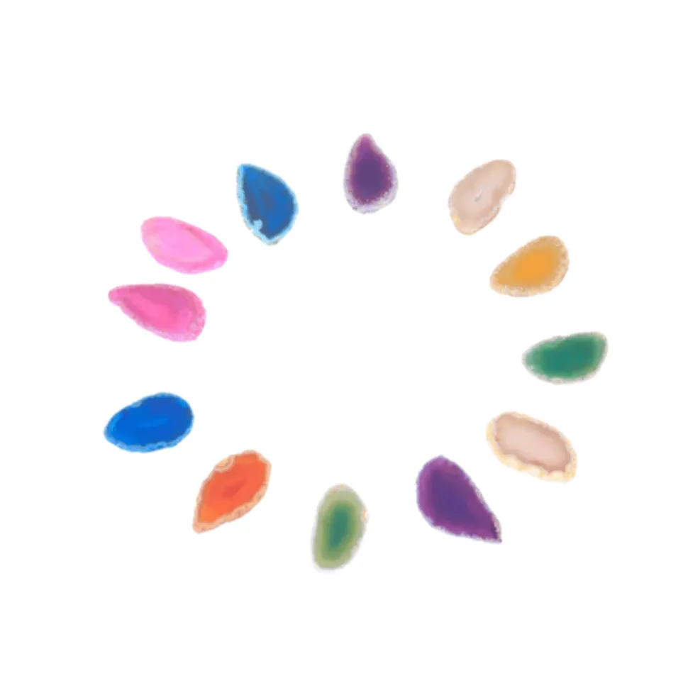 VIVAIO Agate Slice Set of 12
