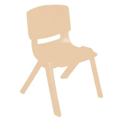 VIVAIO Happy Resin Chairs - Almond Chair 30 cm